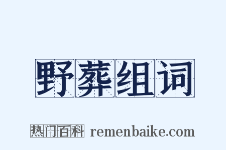 野葬组词是什么意思的图片